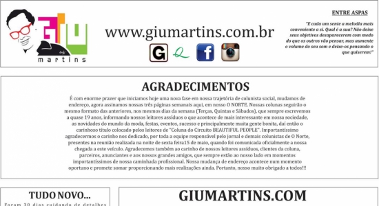 Quinta-Feira, 3 de Dezembro de 2015 - by GIU MARTINS